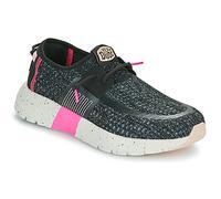 HEYDUDE Sirocco Sport Stripe - Baskets pour Femme - Chaussons avec Semelles Confortables - Style Mocassin, Black, 36