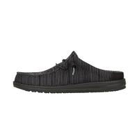 HEYDUDE Chaussures Wally Slip Stretch en toile pour homme | Chaussures pour homme | Mocassins à enfiler pour homme | Confortables et légères, noir, 44.5 EU