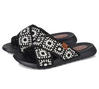 HEYDUDE Christi Slide Cottage Mocassins en crochet pour femme, noir/blanc, 38 EU