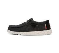 HEYDUDE Homme Wally Sport Moccasin, Noir/Blanc, 44 EU