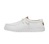 HEYDUDE Men Wally Washed Canvas White Casual Moccasin 41 EU