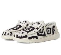 HEYDUDE Mocassins Wendy Cottage en Crochet pour Femme, Noir/Multicolore, 37 EU
