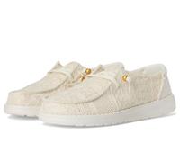 Hey Dude Mocassins Wendy en dentelle au crochet pour femme, blanc/doré, 40.5 EU