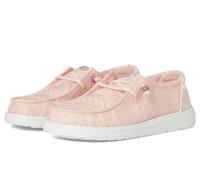 HEYDUDE Mocassins Wendy en dentelle au crochet pour femme, rose pâle, 39 EU