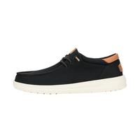 HEYDUDE - Paul Canvas - Chaussures pour Hommes - Baskets avec Semelles Confortables - Style Mocassin, Black, 43