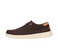 HEYDUDE - Paul Canvas - Chaussures pour Hommes - Baskets avec Semelles Confortables - Style Mocassin, Mole Brown/Wood Ash, 44