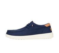 HEYDUDE Baskets Paul Canvas – Semelles confortables, style mocassin – Bleu 44