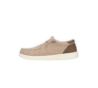 HEYDUDE Paul Knit - Chaussures pour Hommes - Baskets avec Semelles Confortables - Style Mocassin, Light Grey/Espresso, 45