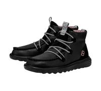 HEYDUDE Reyes Leather, Chaussures de mode pour femme, Noir , 36 EU