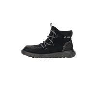HEYDUDE Reyes Suede - Chaussures pour Femmes - Bottines avec Semelles Confortables, Black/Black, 37