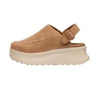 HEYDUDE Sabots Delray à plateforme en daim pour femme | Style bohème surélevé et décontracté avec sangle réglable | Sabots en daim légers et confortables pour femme | Chaussures élégantes au quotidien