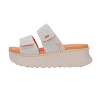 Hey Dude Shoes Delray Slide Eyelet 43203.100 Sandalo Con Zeppa a Due fasce in Tessuto Bianco 38