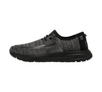 HEYDUDE Sirocco - CChaussures pour Hommes - Baskets avec Semelles Confortables - Style Mocassin, Black Night, 45