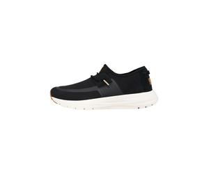 HEYDUDE Sirocco Neutrals - Chaussures pour Hommes - Baskets avec Semelles Confortables - Style Mocassin, Black/White, 45