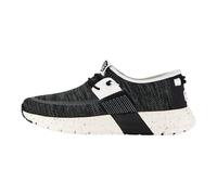 HEYDUDE Sirocco Sport Mode - Chaussures pour Hommes - Baskets avec Semelles Confortables - Style Mocassin, Black/White, 41