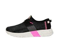 HEYDUDE Sirocco Sport Stripe - Baskets pour Femme - Chaussons avec Semelles Confortables - Style Mocassin, Black, 39