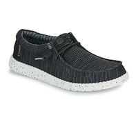 HEYDUDE Wally Stretch Sox - Chaussures pour Hommes - Baskets avec Semelles Confortables - Style Mocassin, Black/White, 43