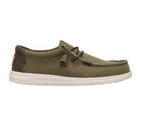 HEYDUDE Mocassins Wally 40003-3CI tressés Homme Vert olive/marron Taille 45