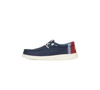 HEYDUDE Wally Break Hay Day - Chaussures pour Hommes - Baskets avec Semelles Confortables - Style Mocassin, Navy, 44