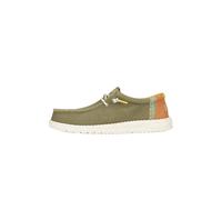 HEYDUDE Wally Break Hay Day - Chaussures pour Hommes - Baskets avec Semelles Confortables - Style Mocassin, Green, 44