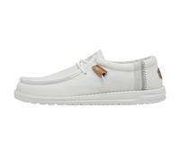 HEYDUDE Wally Break Stitch - Chaussures pour Hommes - Baskets avec Semelles Confortables - Style Mocassin, White, 44