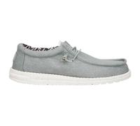 HEYDUDE Wally Canvas - Chaussures pour Hommes - Baskets avec Semelles Confortables - Style Mocassin, Light Grey, 41