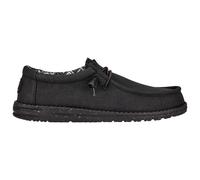 HEYDUDE Chaussures pour hommes Wally Canvas – Baskets mocassin, semelles confortables Black/Black 45