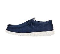 HEYDUDE Wally Canvas - Chaussures pour Hommes - Baskets avec Semelles Confortables - Style Mocassin, Navy, 44