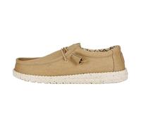 HEYDUDE Wally Canvas - Chaussures pour Hommes - Baskets avec Semelles Confortables - Style Mocassin, Tan, 43