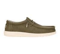 HEYDUDE Wally Classic - Chaussures pour Hommes - Baskets avec Semelles Confortables - Style Mocassin, Olive, 42