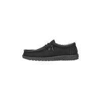 HEYDUDE Wally Classic - Chaussures pour Hommes - Baskets avec Semelles Confortables - Style Mocassin, Black/Charcoal, 44