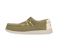 HEYDUDE Wally Coastline Jute - Chaussures pour Hommes - Baskets avec Semelles Confortables - Style Mocassin, Olive, 44