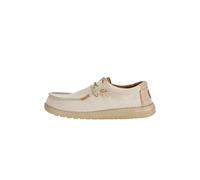 HEYDUDE - Wally Coastline Jute - Chaussures pour Hommes - Baskets avec Semelles Confortables - Style Mocassin, Silver, 45