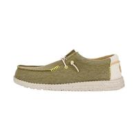 HEYDUDE Wally Coastline Jute - Chaussures pour Hommes - Baskets avec Semelles Confortables - Style Mocassin, Olive, 41