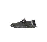 HEYDUDE Wally Elevated Basics - Chaussures pour Hommes - Baskets avec Semelles Confortables - Style Mocassin, Black/Black, 43