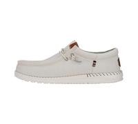 HEYDUDE Wally Funk Nylon Craft - Chaussures pour Hommes - Baskets avec Semelles Confortables - Style Mocassin, Stone White, 46