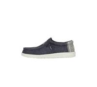HEYDUDE - Wally Jute - Chaussures pour Hommes - Baskets avec Semelles Confortables - Style Mocassin, Black/Granite Grey, 40