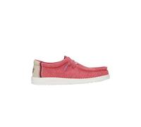 HEYDUDE - Wally Jute - Chaussures pour Hommes - Baskets avec Semelles Confortables - Style Mocassin, Claret Red/Silver Birch, 44