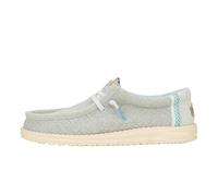 HEYDUDE - Wally Jute - Chaussures pour Hommes - Baskets avec Semelles Confortables - Style Mocassin, Cloud Blue/Dawn Blue, 44