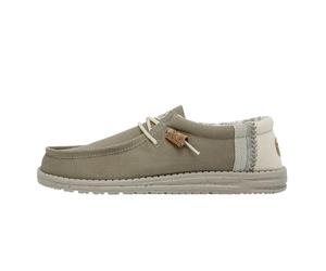HEYDUDE Wally Linen Chaussures Vertes Naturelles