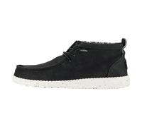 HEYDUDE Wally Mid Canvas - Chaussures pour Hommes - Bottes avec Semelles Confortables, Black/White, 41