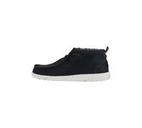 HEYDUDE Wally Mid Canvas - Chaussures pour Hommes - Bottes avec Semelles Confortables, Black/White, 46