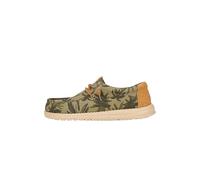 HEYDUDE - Wally Palm Jute - Chaussures pour Hommes - Baskets avec Semelles Confortables - Style Mocassin, Burnt Olive/Ginger Brown, 43