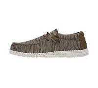 HEYDUDE Wally Sox - Chaussures pour Hommes - Baskets avec Semelles Confortables - Style Mocassin, Brown, 40