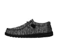 HEYDUDE Wally Sport Knit - Chaussures pour Hommes - Baskets avec Semelles Confortables - Style Mocassin, Black, 39