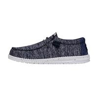 HEYDUDE Wally Sport Knit - Chaussures pour Hommes - Baskets avec Semelles Confortables - Style Mocassin, Blue, 39