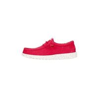 HEYDUDE Wally Stretch Canvas - Chaussures pour Hommes - Baskets avec Semelles Confortables - Style Mocassin, Savvy Red, 44