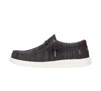 HEYDUDE Chaussures pour homme Wally Stretch Sox – Baskets mocassin semelles confort Black/White 43