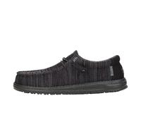 HEYDUDE Baskets Homme Wally Stretch Sox – Semelles confortables, style mocassin – Noir/Noir 43