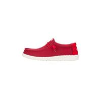 HEYDUDE Wally Stretch Sox - Chaussures pour Hommes - Baskets avec Semelles Confortables - Style Mocassin, Red, 42